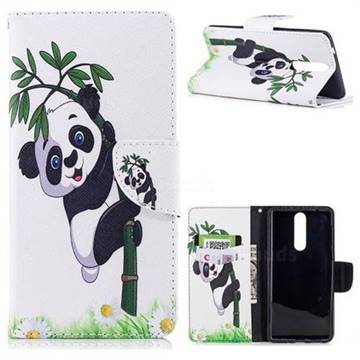 Bamboo Panda Leather Wallet Case for Nokia 8