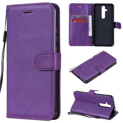 Retro Greek Classic Smooth PU Leather Wallet Phone Case for Nokia 8.1 Plus (Nokia X71) - Purple