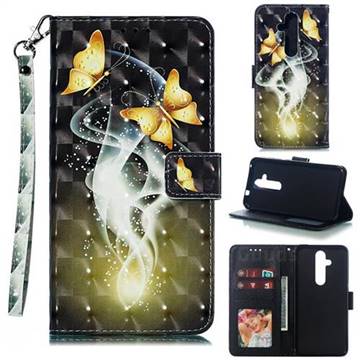 Dream Butterfly 3D Painted Leather Phone Wallet Case for Nokia 8.1 Plus (Nokia X71)