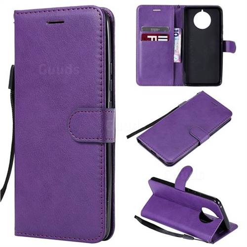 Retro Greek Classic Smooth PU Leather Wallet Phone Case for Nokia 9 PureView - Purple