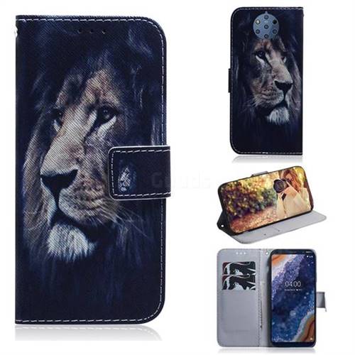 Lion Face PU Leather Wallet Case for Nokia 9 PureView