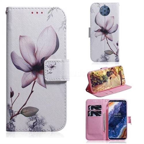 Magnolia Flower PU Leather Wallet Case for Nokia 9 PureView