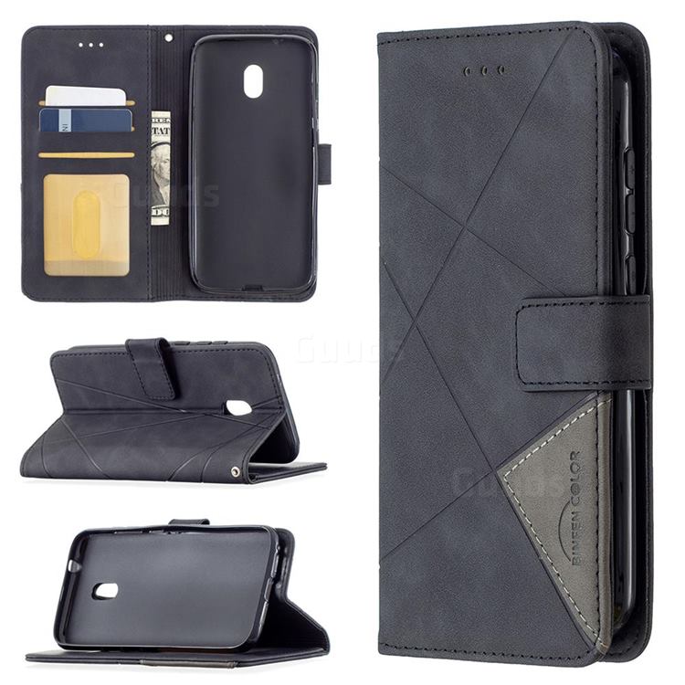 Binfen Color BF05 Prismatic Slim Wallet Flip Cover for Nokia C1 Plus - Black