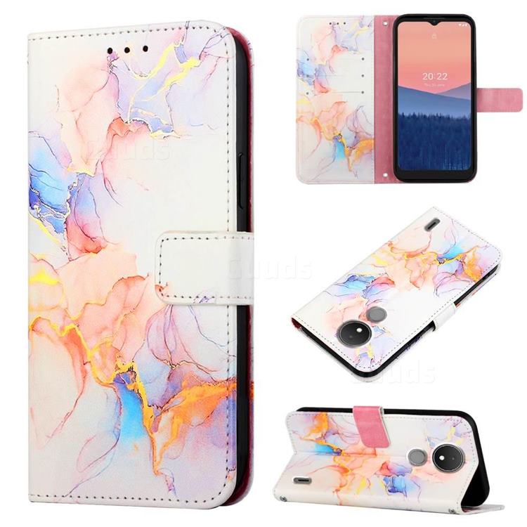 Galaxy Dream Marble Leather Wallet Protective Case for Nokia C21