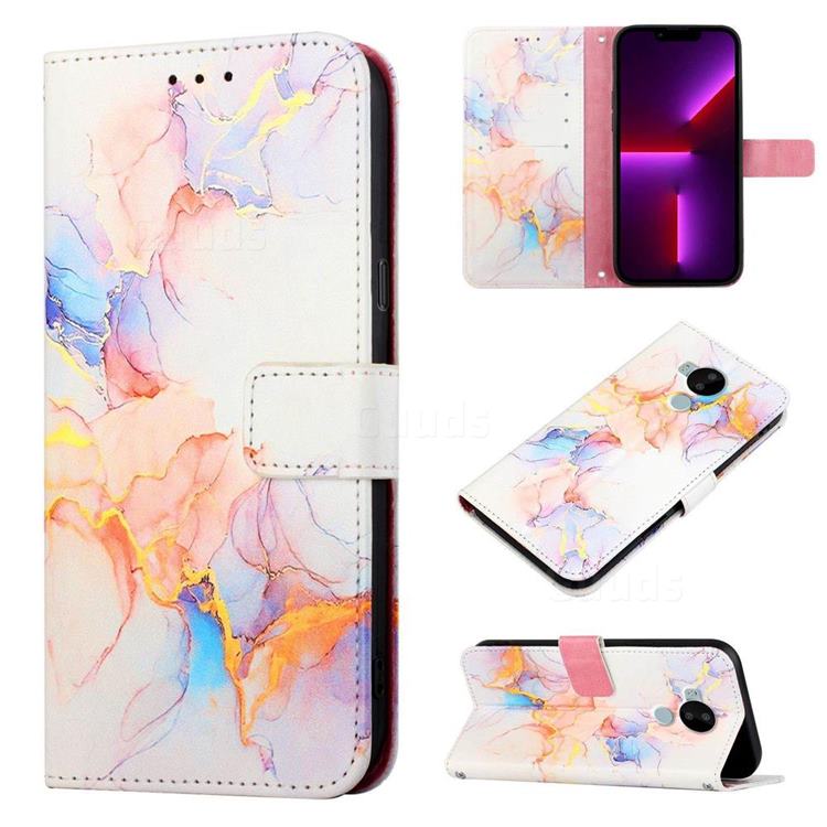 Galaxy Dream Marble Leather Wallet Protective Case for Nokia C30