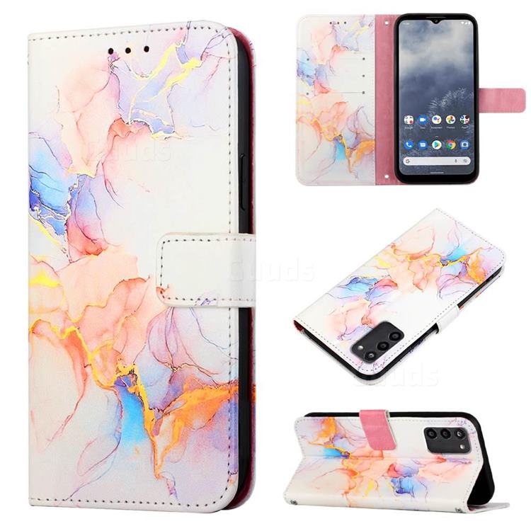 Galaxy Dream Marble Leather Wallet Protective Case for Nokia G100
