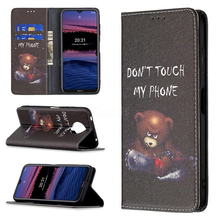 Chainsaw Bear Slim Magnetic Attraction Wallet Flip Cover for Nokia G20