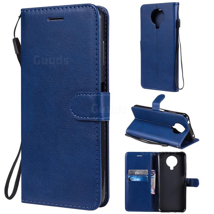 Retro Greek Classic Smooth PU Leather Wallet Phone Case for Nokia G20 - Blue