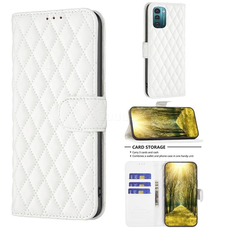 Binfen Color BF-14 Fragrance Protective Wallet Flip Cover for Nokia G21 - White