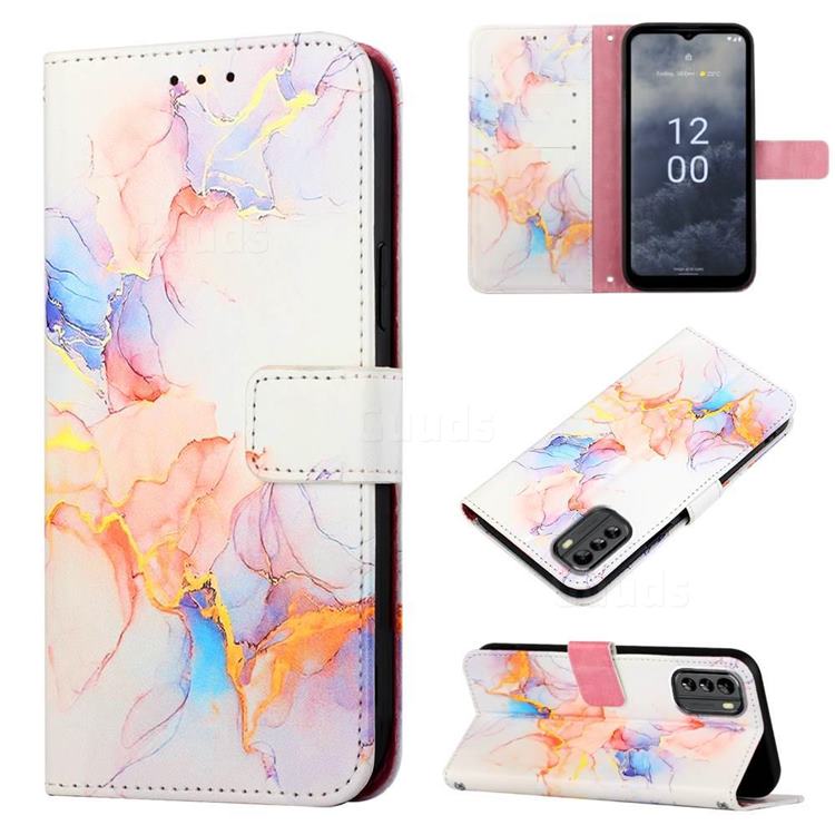 Galaxy Dream Marble Leather Wallet Protective Case for Nokia G60