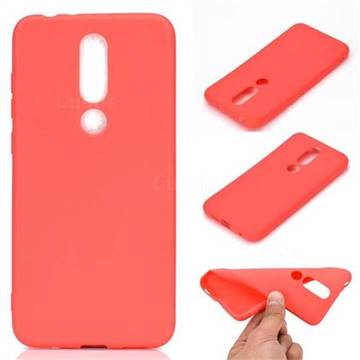 Candy Soft TPU Back Cover for Nokia 6.1 Plus (Nokia X6) - Red