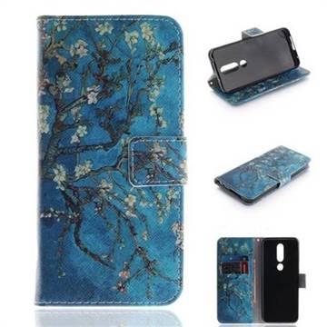 Apricot Tree PU Leather Wallet Case for Nokia 6.1 Plus (Nokia X6)