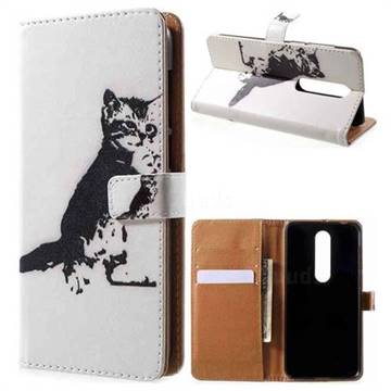 Cute Cat Leather Wallet Case for Nokia 6.1 Plus (Nokia X6)