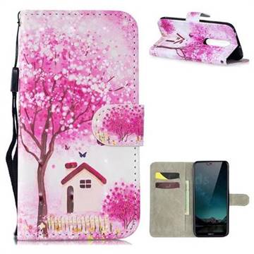Tree House 3D Painted Leather Wallet Phone Case for Nokia 6.1 Plus (Nokia X6)