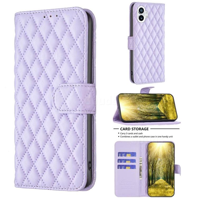 Binfen Color BF-14 Fragrance Protective Wallet Flip Cover for Nothing Phone 1 - Purple