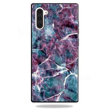 Marble 3D Embossed Relief Black TPU Cell Phone Back Cover for Samsung Galaxy Note 10 (6.28 inch) / Note10 5G