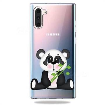 Bamboo Panda Clear Varnish Soft Phone Back Cover for Samsung Galaxy Note 10 (6.28 inch) / Note10 5G