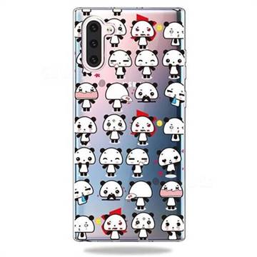Mini Panda Clear Varnish Soft Phone Back Cover for Samsung Galaxy Note 10 (6.28 inch) / Note10 5G