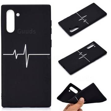 Electrocardiogram Chalk Drawing Matte Black TPU Phone Cover for Samsung Galaxy Note 10 (6.28 inch) / Note10 5G
