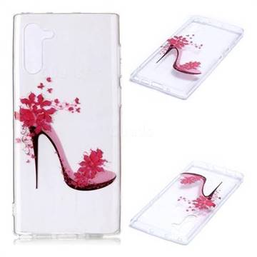 Flower High Heels Super Clear Soft TPU Back Cover for Samsung Galaxy Note 10 (6.28 inch) / Note10 5G