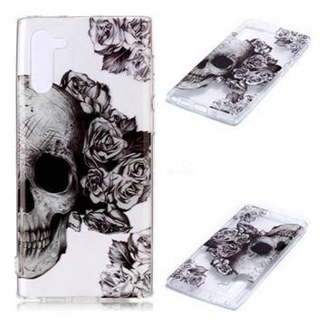 Skull Rose Super Clear Soft TPU Back Cover for Samsung Galaxy Note 10 (6.28 inch) / Note10 5G