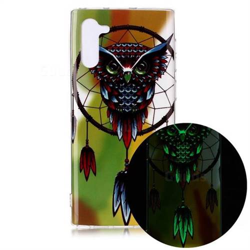 Owl Wind Chimes Noctilucent Soft TPU Back Cover for Samsung Galaxy Note 10 (6.28 inch) / Note10 5G