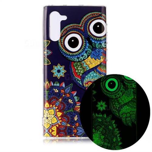 Tribe Owl Noctilucent Soft TPU Back Cover for Samsung Galaxy Note 10 (6.28 inch) / Note10 5G