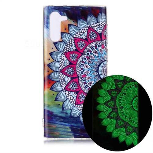 Colorful Sun Flower Noctilucent Soft TPU Back Cover for Samsung Galaxy Note 10 (6.28 inch) / Note10 5G
