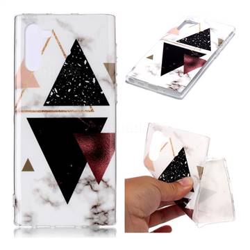 Four Triangular Soft TPU Marble Pattern Phone Case for Samsung Galaxy Note 10 (6.28 inch) / Note10 5G