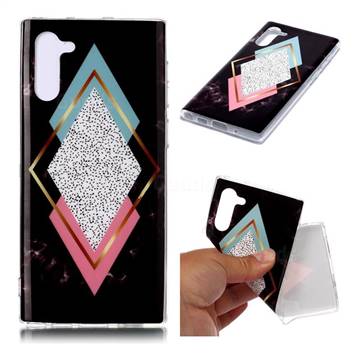 Black Diamond Soft TPU Marble Pattern Phone Case for Samsung Galaxy Note 10 (6.28 inch) / Note10 5G