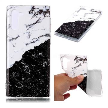 Black and White Soft TPU Marble Pattern Phone Case for Samsung Galaxy Note 10 (6.28 inch) / Note10 5G