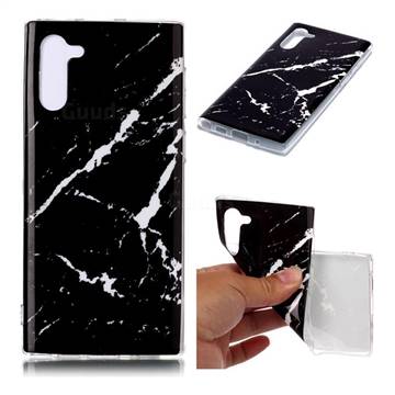 Black Rough white Soft TPU Marble Pattern Phone Case for Samsung Galaxy Note 10 (6.28 inch) / Note10 5G