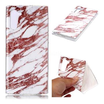 Rose Gold Grain Soft TPU Marble Pattern Phone Case for Samsung Galaxy Note 10 (6.28 inch) / Note10 5G