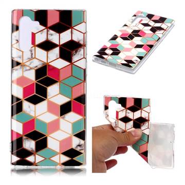 Three-dimensional Square Soft TPU Marble Pattern Phone Case for Samsung Galaxy Note 10 (6.28 inch) / Note10 5G