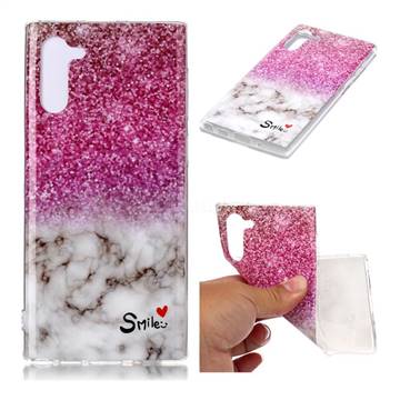Love Smoke Purple Soft TPU Marble Pattern Phone Case for Samsung Galaxy Note 10 (6.28 inch) / Note10 5G