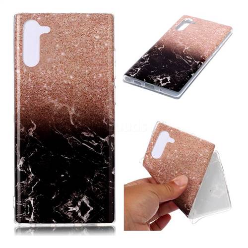 Glittering Rose Black Soft TPU Marble Pattern Case for Samsung Galaxy Note 10 (6.28 inch) / Note10 5G
