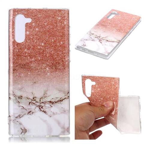 Glittering Rose Gold Soft TPU Marble Pattern Case for Samsung Galaxy Note 10 (6.28 inch) / Note10 5G