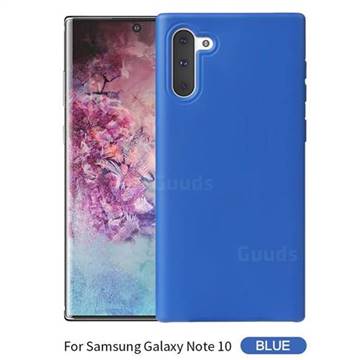 Howmak Slim Liquid Silicone Rubber Shockproof Phone Case Cover for Samsung Galaxy Note 10 (6.28 inch) / Note10 5G - Sky Blue