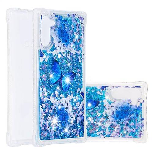 Flower Butterfly Dynamic Liquid Glitter Sand Quicksand Star TPU Case for Samsung Galaxy Note 10 (6.28 inch) / Note10 5G
