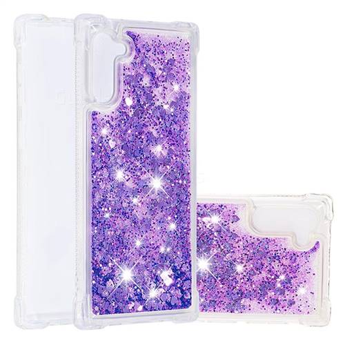 Dynamic Liquid Glitter Sand Quicksand Star TPU Case for Samsung Galaxy Note 10 (6.28 inch) / Note10 5G - Purple