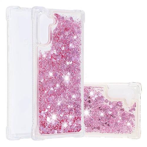 Dynamic Liquid Glitter Sand Quicksand Star TPU Case for Samsung Galaxy Note 10 (6.28 inch) / Note10 5G - Diamond Rose