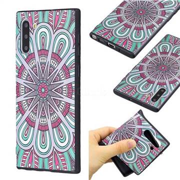 Mandala 3D Embossed Relief Black Soft Back Cover for Samsung Galaxy Note 10 (6.28 inch) / Note10 5G