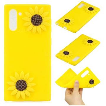Yellow Sunflower Soft 3D Silicone Case for Samsung Galaxy Note 10 (6.28 inch) / Note10 5G