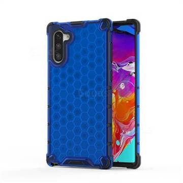 Honeycomb TPU + PC Hybrid Armor Shockproof Case Cover for Samsung Galaxy Note 10 (6.28 inch) / Note10 5G - Blue