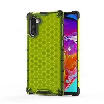 Honeycomb TPU + PC Hybrid Armor Shockproof Case Cover for Samsung Galaxy Note 10 (6.28 inch) / Note10 5G - Green