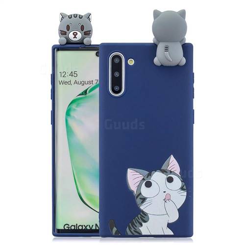 Big Face Cat Soft 3D Climbing Doll Soft Case for Samsung Galaxy Note 10 (6.28 inch) / Note10 5G