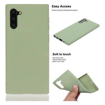Soft Matte Silicone Phone Cover for Samsung Galaxy Note 10 (6.28 inch) / Note10 5G - Bean Green