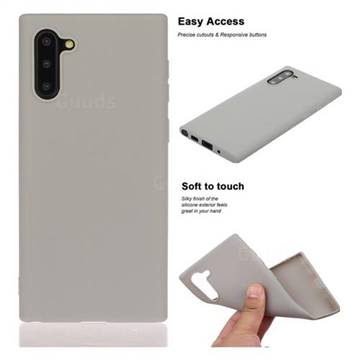 Soft Matte Silicone Phone Cover for Samsung Galaxy Note 10 (6.28 inch) / Note10 5G - Gray