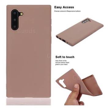 Soft Matte Silicone Phone Cover for Samsung Galaxy Note 10 (6.28 inch) / Note10 5G - Khaki