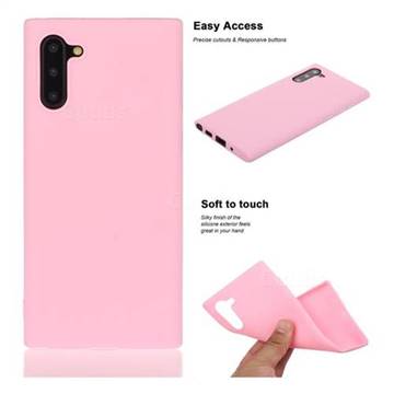 Soft Matte Silicone Phone Cover for Samsung Galaxy Note 10 (6.28 inch) / Note10 5G - Rose Red